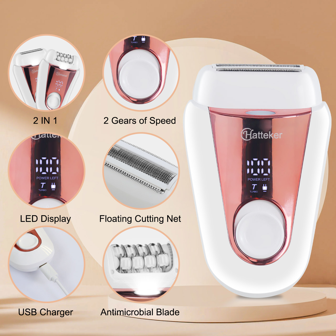 Эпилятор Hatteker 2-в-1 переза – обзор и цена Epilator Wireless